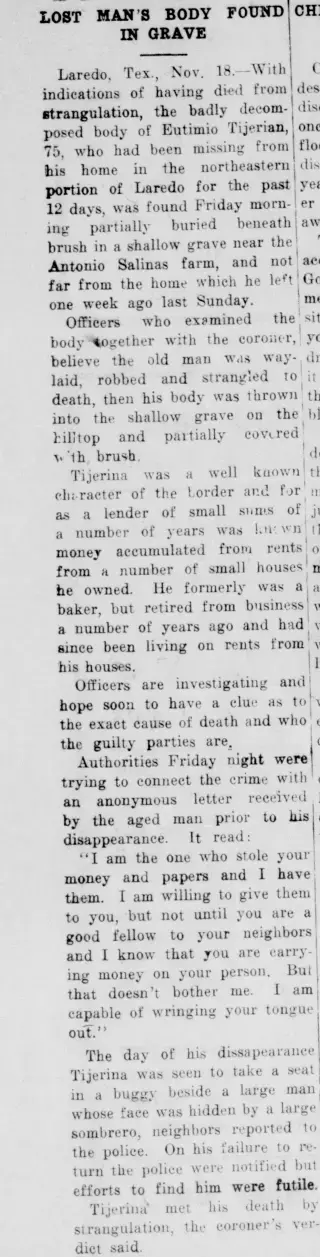 Crime Newspaper clipping from Nov 26, 1927 5813474