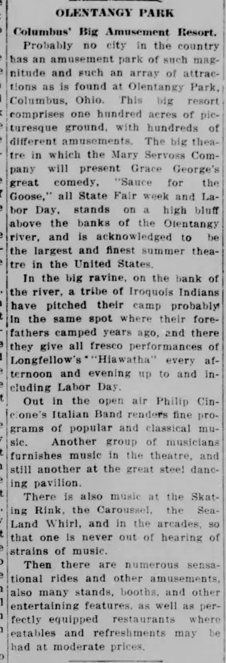 Entertainment Newspaper clipping from Sep 3, 1915 5813563