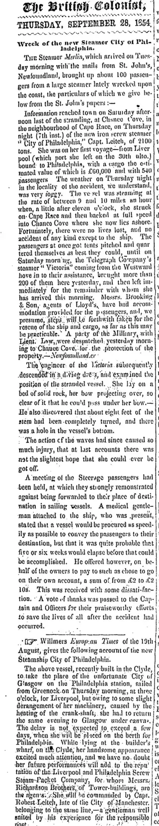 other Newspaper clipping from Sep 28, 1854 5815110