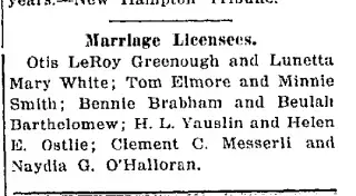 Marriage Newspaper clipping from May 30, 1918 5815459