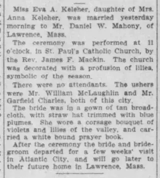 Marriage Newspaper clipping from Apr 26, 1908 5815472