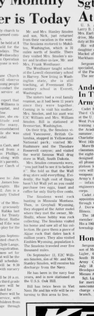 other Newspaper clipping from Aug 24, 1969 5815653