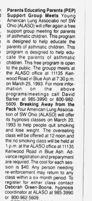 General news Newspaper clipping from Mar 25, 1993 5816066