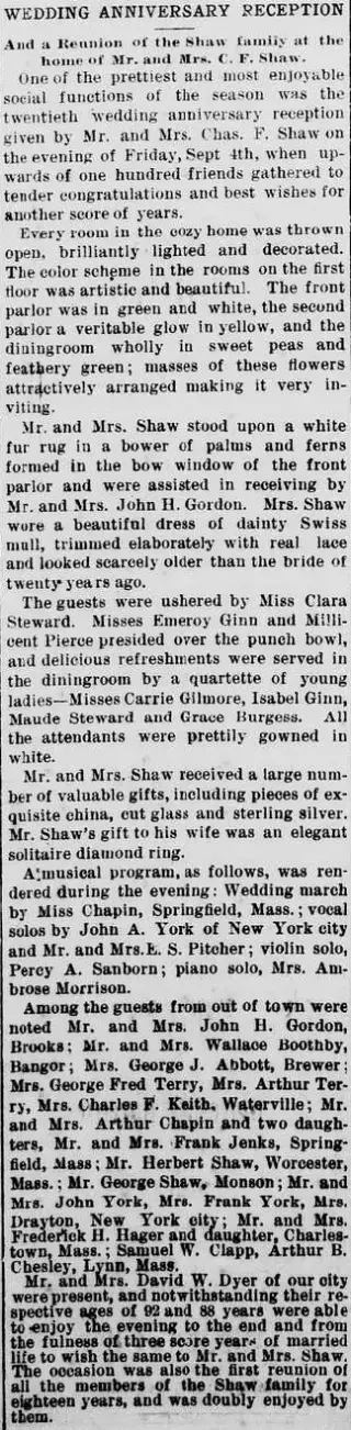 Marriage Newspaper clipping from Sep 10, 1903 5816622