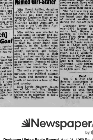 other Newspaper clipping from Apr 21, 1950 5816778