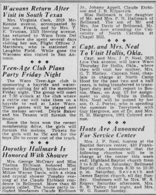 Marriage Newspaper clipping from Aug 1, 1945 5816954