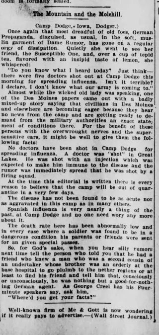 other Newspaper clipping from Nov 6, 1918 5817410