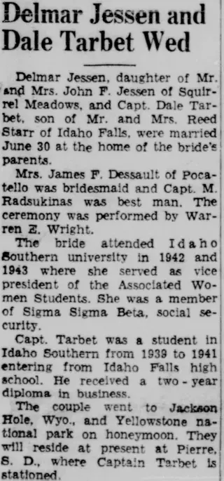 Marriage Newspaper clipping from Jul 12, 1944 5817493