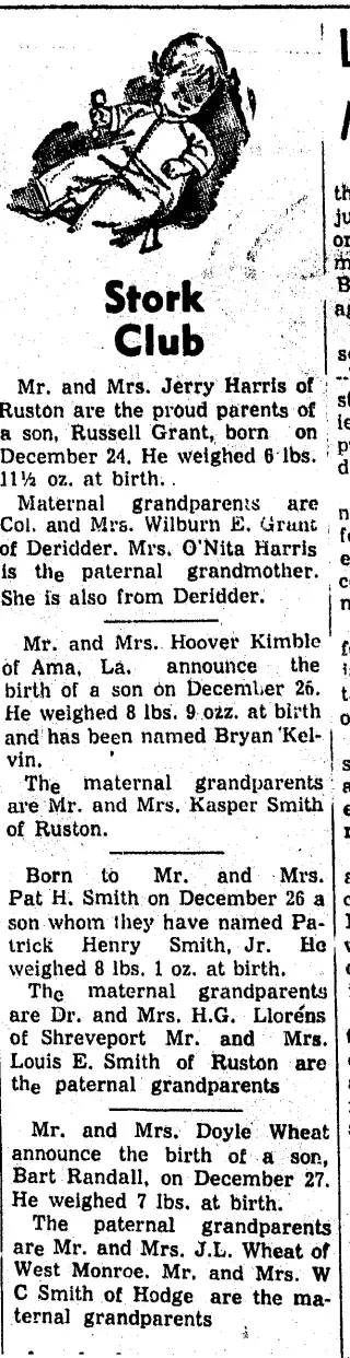 Birth Newspaper clipping from Jan 2, 1968 5818040