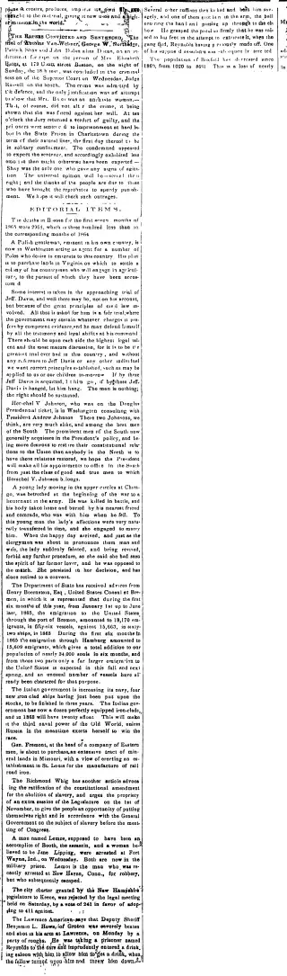 other Newspaper clipping from Aug 25, 1865 5818461