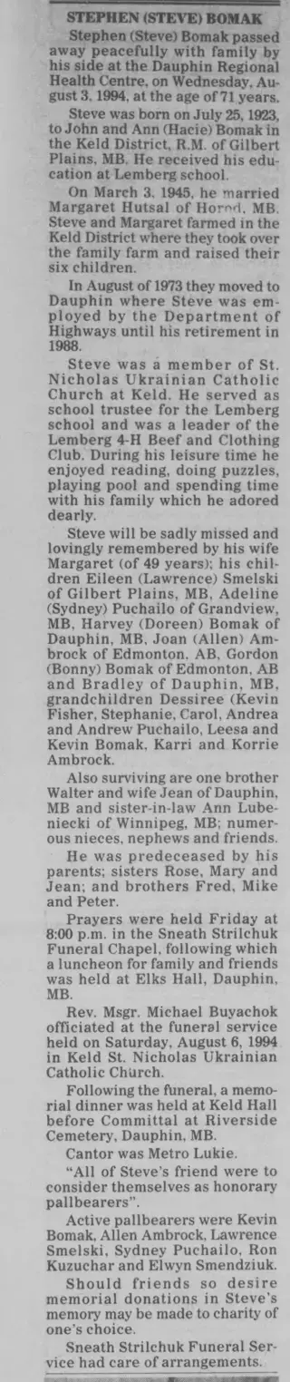 other Newspaper clipping from Aug 23, 1994 5818970