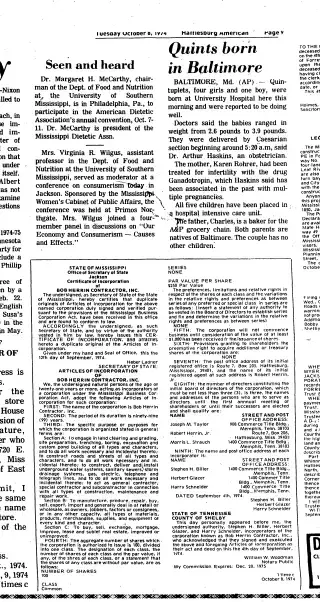 other Newspaper clipping from Oct 8, 1974 5819056