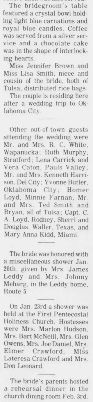 Marriage Newspaper clipping from Feb 12, 1978 5819441