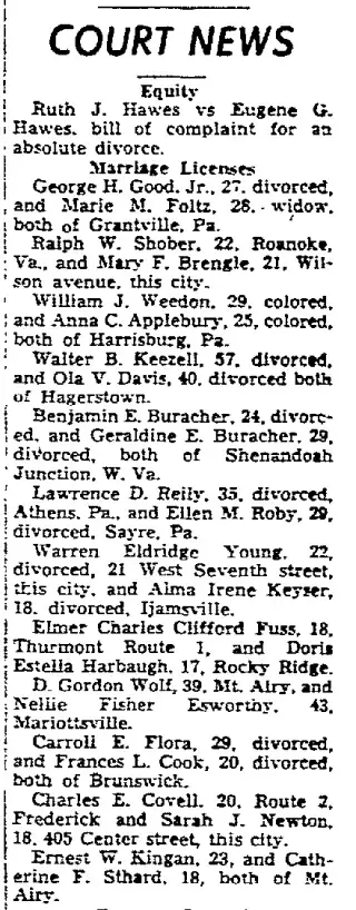 Marriage Newspaper clipping from Dec 3, 1946 5819629