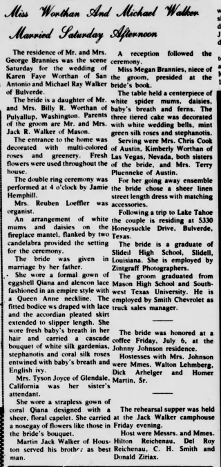Marriage Newspaper clipping from Jul 12, 1979 5819719