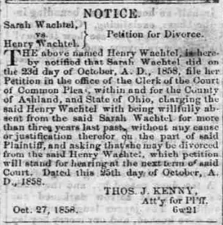 Marriage Newspaper clipping from Oct 27, 1858 5820343