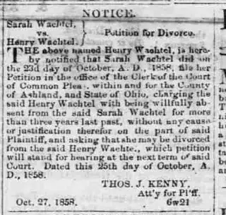 Marriage Newspaper clipping from Nov 10, 1858 5820347