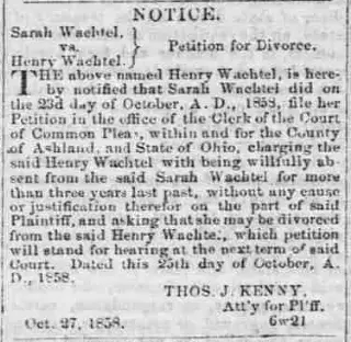Marriage Newspaper clipping from Nov 24, 1858 5820349
