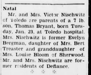Birth Newspaper clipping from Jan 25, 1940 5820369