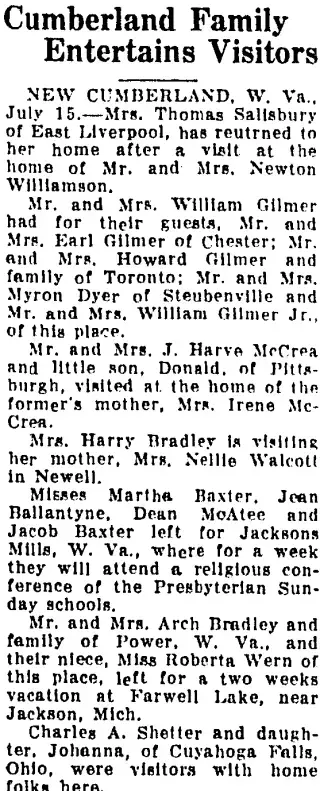 Entertainment Newspaper clipping from Jul 15, 1936 5820833