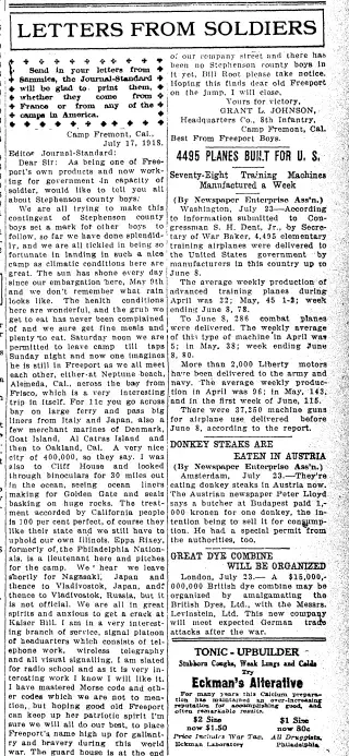 other Newspaper clipping from Jul 23, 1918 5821494