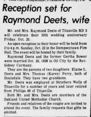 Marriage Newspaper clipping from Oct 16, 1978 5822269
