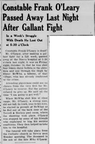 Crime Newspaper clipping from Oct 22, 1938 5822829