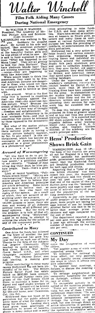 other Newspaper clipping from Aug 19, 1941 5822877