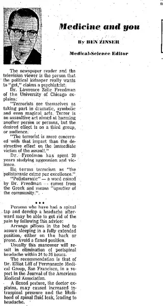 other Newspaper clipping from Aug 22, 1974 5822960