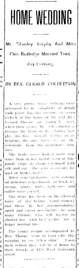 Marriage Newspaper clipping from Jan 31, 1917 5822972