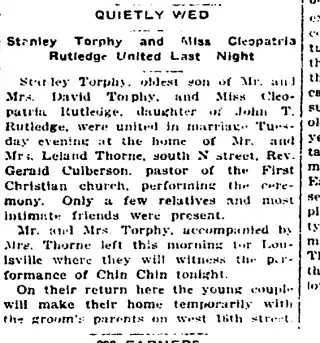 Marriage Newspaper clipping from Jan 31, 1917 5823007