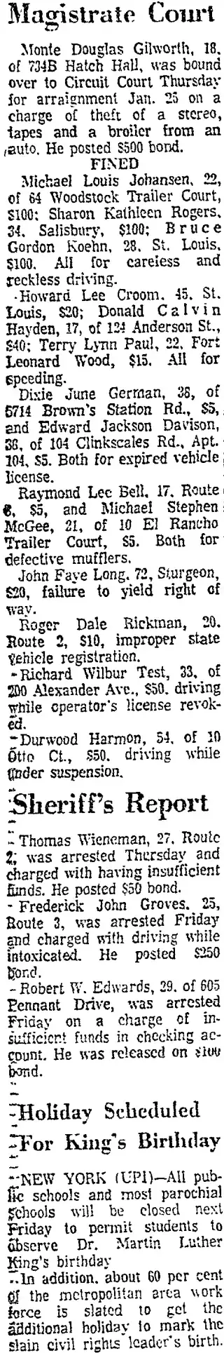 other Newspaper clipping from Jan 9, 1971 5823071