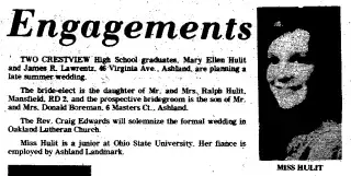 Marriage Newspaper clipping from Jul 6, 1975 5823129