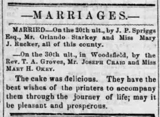 Marriage Newspaper clipping from Sep 5, 1860 5823279