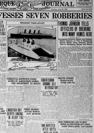 other Newspaper clipping from Jul 25, 1927 5823297