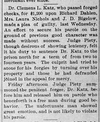 other Newspaper clipping from Mar 19, 1898 5823690