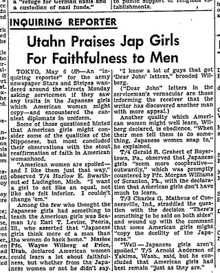 Military Newspaper clipping from May 6, 1946 5824183
