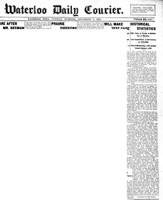 Anniversary Newspaper clipping from Sep 3, 1901 5824591