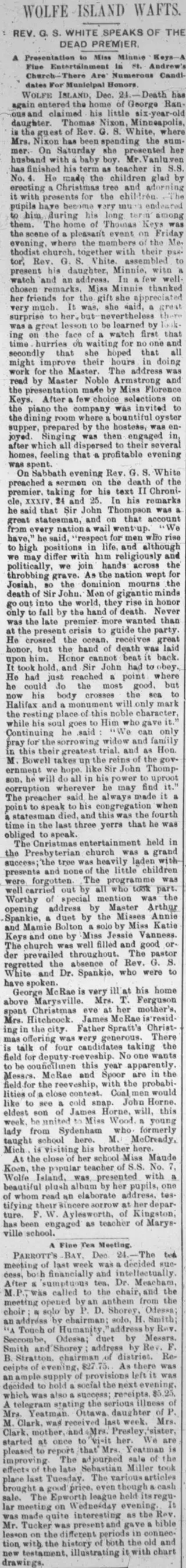 other Newspaper clipping from Dec 27, 1894 5825030