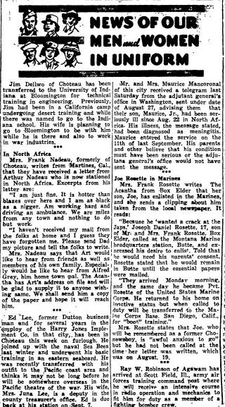 other Newspaper clipping from Sep 2, 1943 5825045