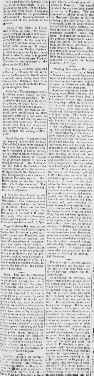 other Newspaper clipping from May 2, 1829 5825061