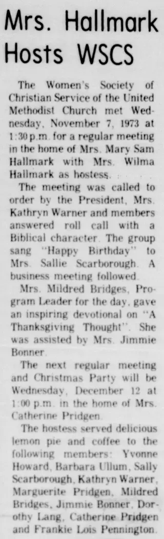 other Newspaper clipping from Nov 22, 1973 5825203