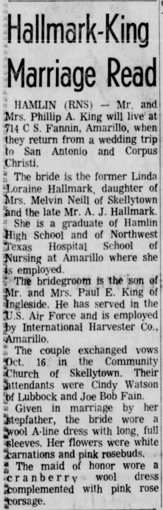 Marriage Newspaper clipping from Oct 25, 1969 5825356