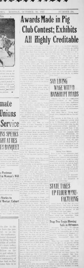 other Newspaper clipping from Oct 30, 1922 5825402