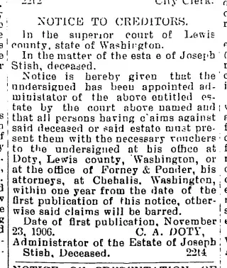 other Newspaper clipping from Nov 23, 1906 5825676