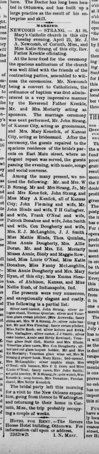 other Newspaper clipping from Apr 22, 1885 5825883