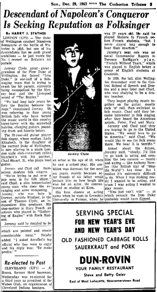 other Newspaper clipping from Dec 29, 1963 5826478