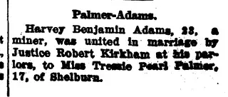 Marriage Newspaper clipping from Nov 22, 1911 5826679