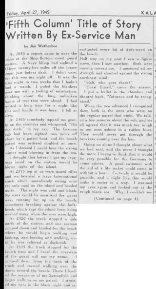 other Newspaper clipping from Jan 1, 1945 5826680