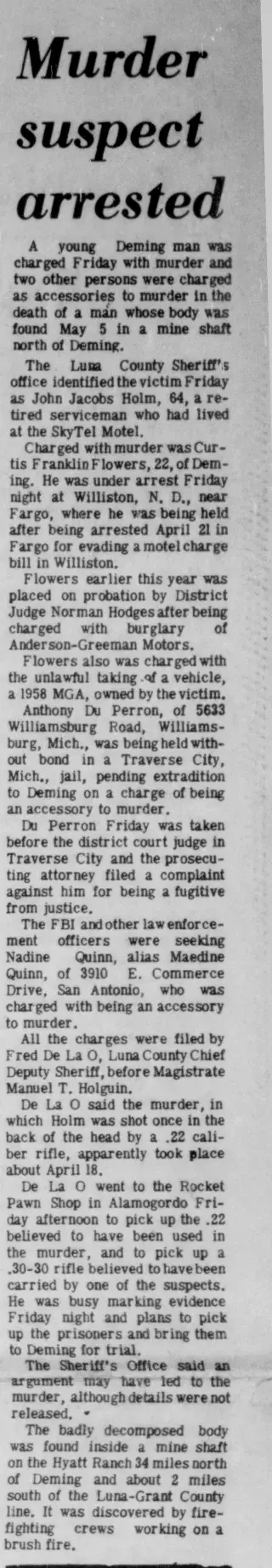 other Newspaper clipping from May 18, 1970 5826698